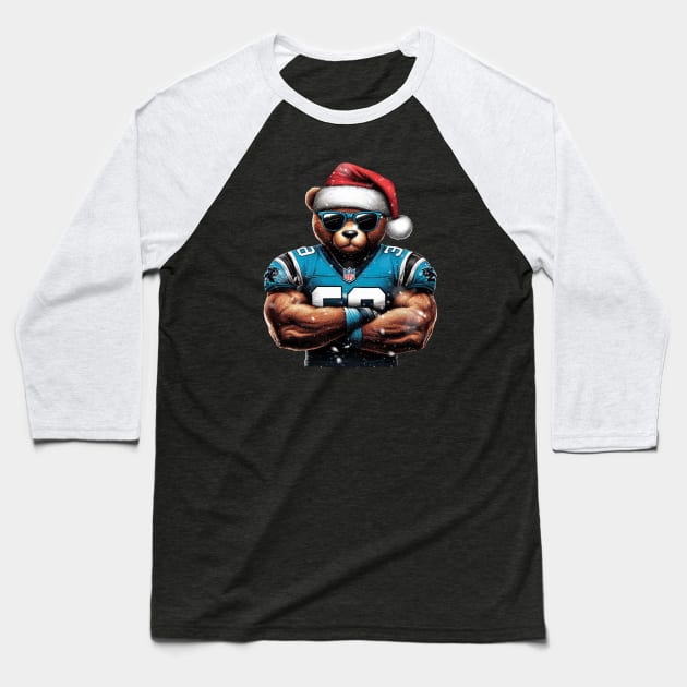 Carolina Panthers Christmas Baseball T-Shirt by Americansports